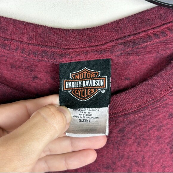 Y2K Harley Davidson Graphic T-Shirt / Red / Size Large / Louisville Kentucky - Picture 5 of 5